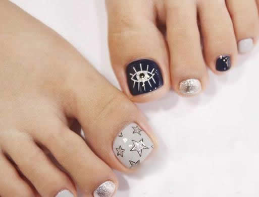 韩国脚美甲图片