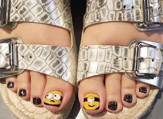 韩国脚美甲图片