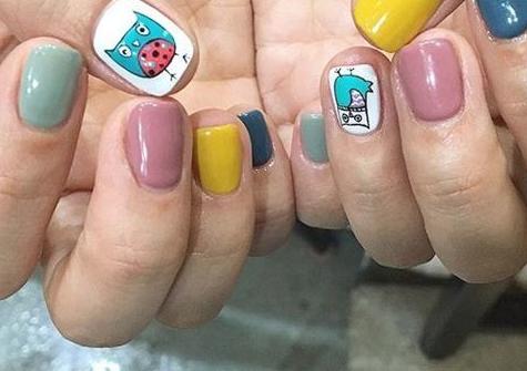 韩国可爱美甲图片