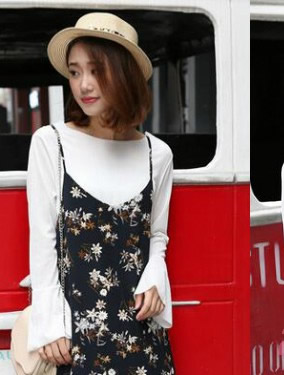 女生短发梨花头烫图片