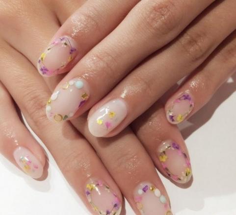 小清新干花美甲