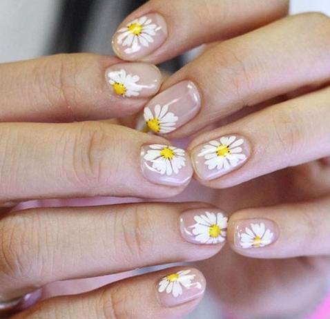 美甲小清新简约图案