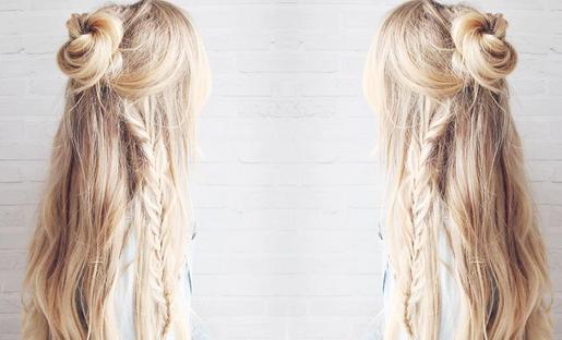 2017半丸子头扎法