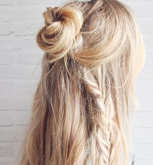 2017半丸子头扎法