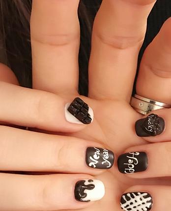 戚薇同款美甲图片