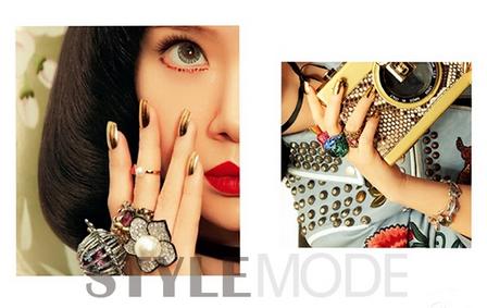 戚薇同款美甲图片