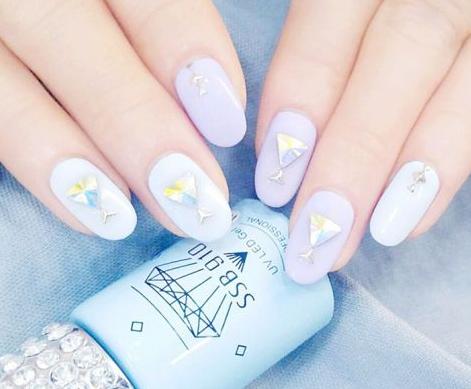 韩式小清新美甲图片