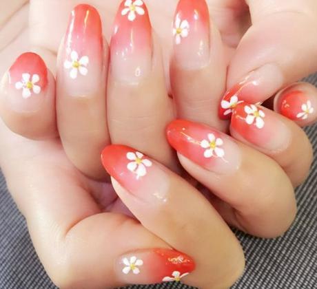 韩式小清新美甲图片