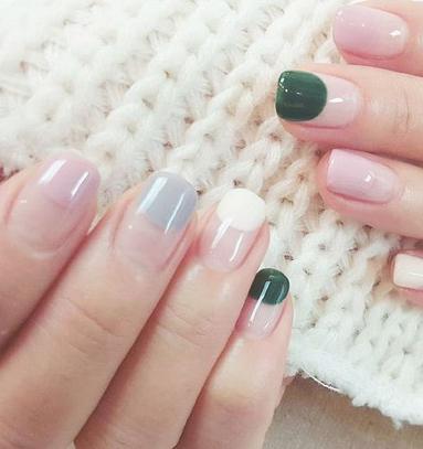 韩式小清新美甲图片