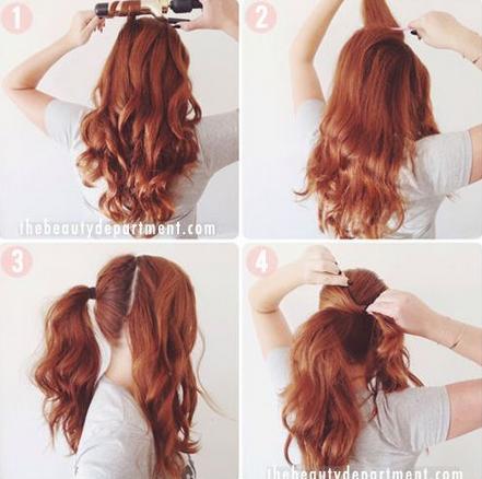 卷发怎么扎马尾好看