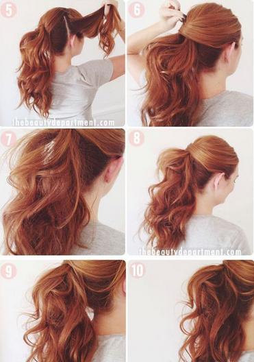 卷发怎么扎马尾好看