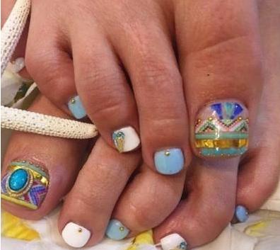 脚指甲美甲图片2017款