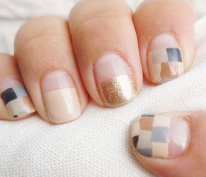 几何图形美甲图片2017 超有设计感的时尚几何美甲图案