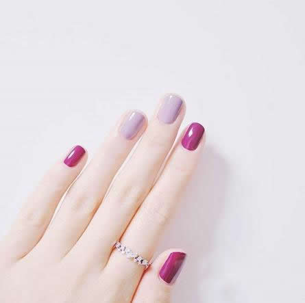 显手白的美甲图片2017