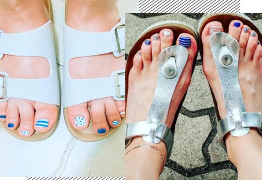 夏季脚美甲图片