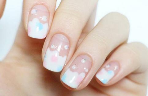 清新色块美甲教程