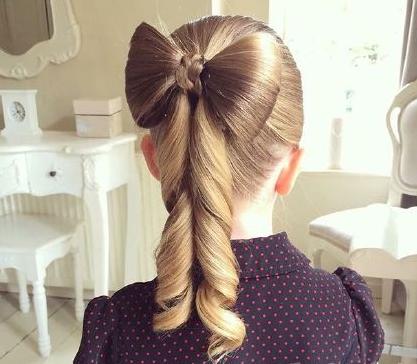 小女孩发型绑扎方法