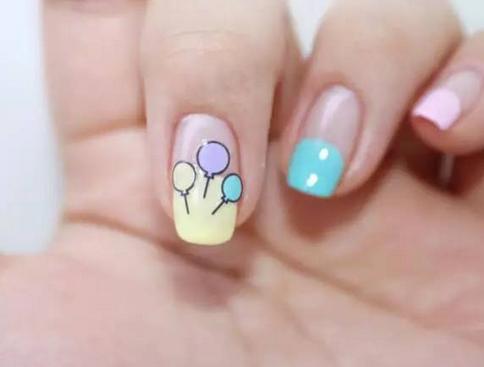 告白气球，2017韩式小清新美甲为你告白加分