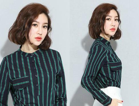 波波头短发发型图片女