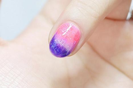 夏季晕染美甲教程