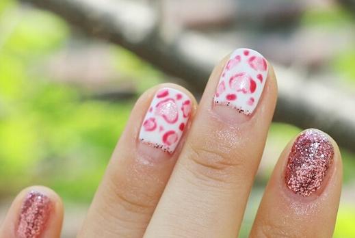 粉色豹纹美甲教程