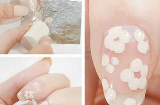 钻石花美甲教程