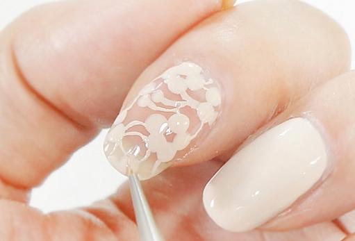 钻石花美甲教程