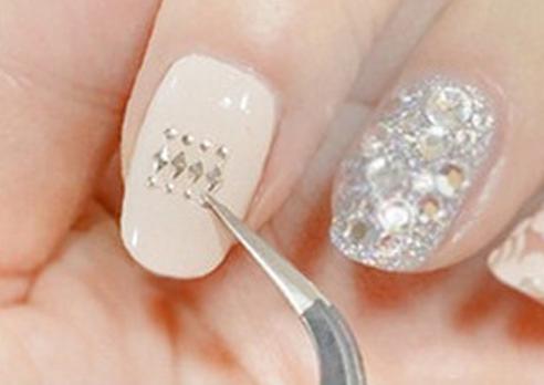 钻石花美甲教程