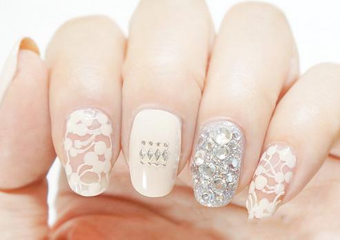 钻石花美甲教程
