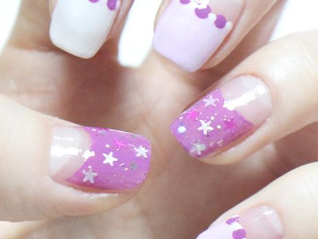 星星反法式美甲教程