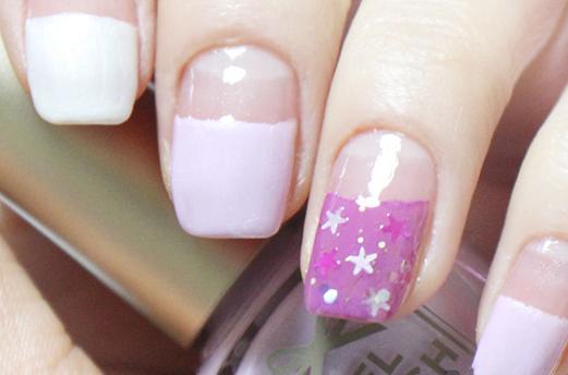 星星反法式美甲教程