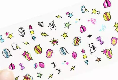 卡通反法式美甲教程